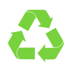 recycling vector symbol on transparent background