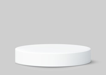 3D Render of Podium on a Gray background