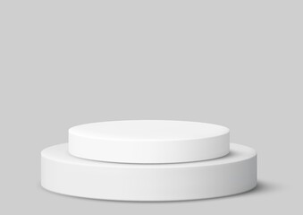 3D of Modern Podium on a Gray Background