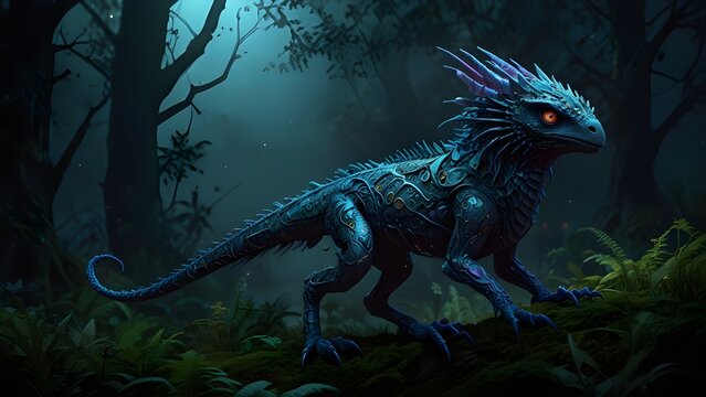 Dangerous Monster dargon bird in jungle forest wallpaper