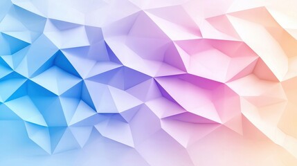 Obraz premium Abstract geometric background with dynamic shapes, layers, and gradients in blue, pink, and orange tones for modern design and artistic projects