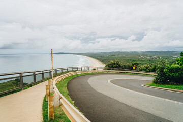 Road shot near the lighthouse in Byron Bay, NSW, Australia