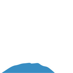 Blue Abstract Mountain Shape