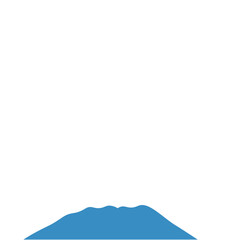 Blue Abstract Mountain Shape