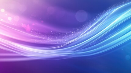 Fototapeta premium Abstract Wave Background in Soft Purple and Blue Tones with Sparkling Light Effects Creating a Dreamy and Ethereal Atmosphere for Various Creative Projects