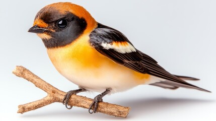Fototapeta premium Isolated Cliff Swallow on Branch. Generative AI