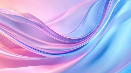 Naklejka premium Abstract Flowing Waves of Soft Pastel Colors in a Calm Gradient, Perfect for Backgrounds, Art Projects, or Modern Design Elements with a Dreamy Aesthetic