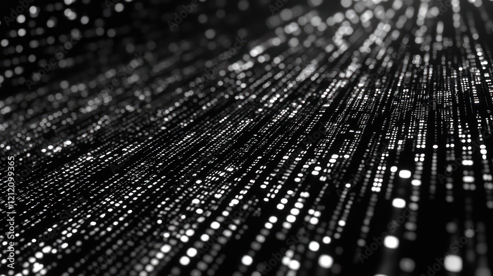 Poster binary code background featuring a seamless arrangement of 0s and 1s.