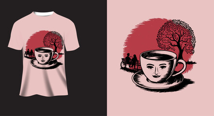New and unique typography and coffee design for t-shirt
