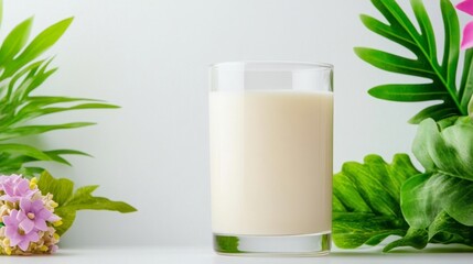 Refreshing Milk Splash in Dynamic Motion. Generative AI