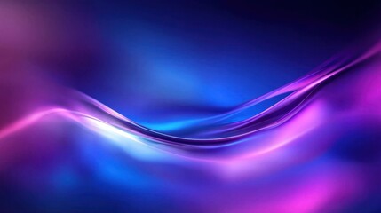 Fototapeta premium Vibrant Abstract Background with Flowing Waves of Blue and Purple Light and Soft Gradients for Creative Design and Digital Art Projects