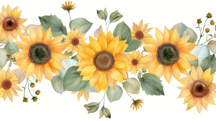 sunflowers isolated