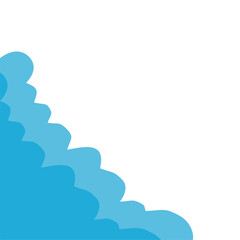 Blue Cloud Corner Border