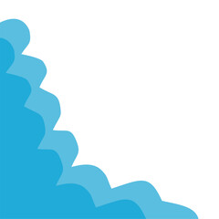 Blue Cloud Corner Border