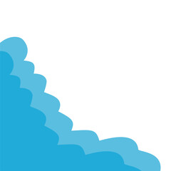 Blue Cloud Corner Border