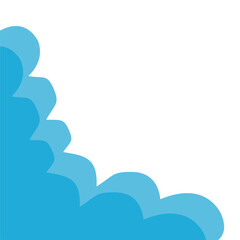 Blue Cloud Corner Border