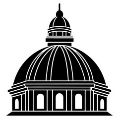 Obraz premium Dome silhouette vector illustration 