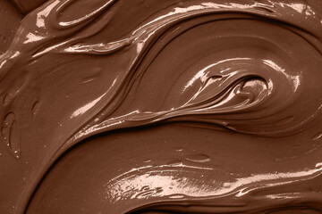 Mocha mousse as background, top view. Color of 2025 year