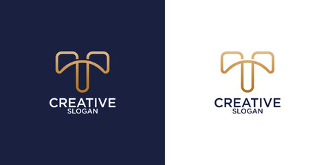 Initial based modern and minimal Logo. T TT letter trendy fonts monogram icon symbol. Universal professional elegant luxury alphabet vector design

