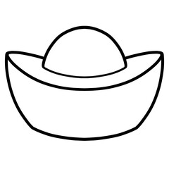 Gold ingot chinese new year