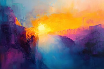 beach panorama with twilight sky