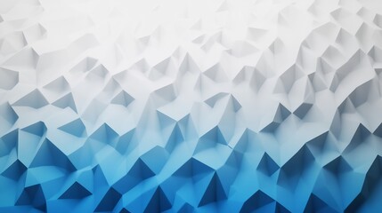 Fototapeta premium Abstract Blue White Low Poly Background. AI Generated