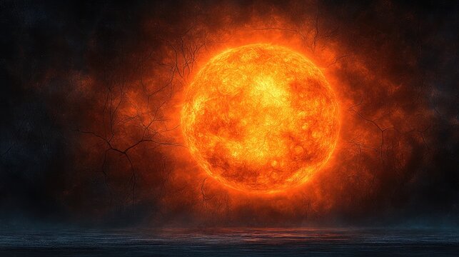A distant view of the Sun as seen from the icy surface of Pluto.
