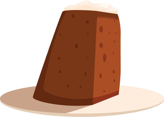 Traditional easter bread - kulich - with white icing, representing a cultural celebration