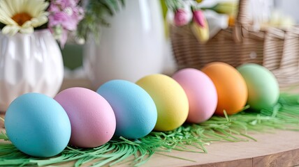 Decoration from colorful Easter eggs