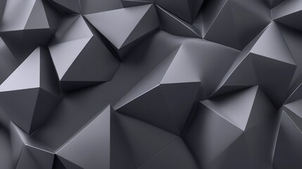 Fototapeta premium Abstract Dark Gray Geometric Shapes Texture. AI Generated
