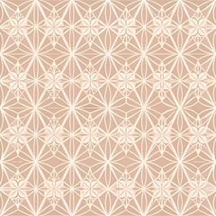 Fototapeta premium Geometric Floral Pattern Seamless Background Texture