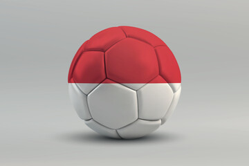 Fototapeta premium Monaco Soccer Ball with National Flag Design