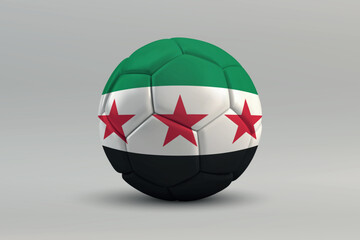 Obraz premium Syria Soccer Ball with National Flag Design