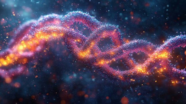 An artistic interpretation of the potential benefits of genetic engineering in medicine, such as curing genetic disorders. 447
