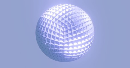 Abstract blue sphere background 3d render