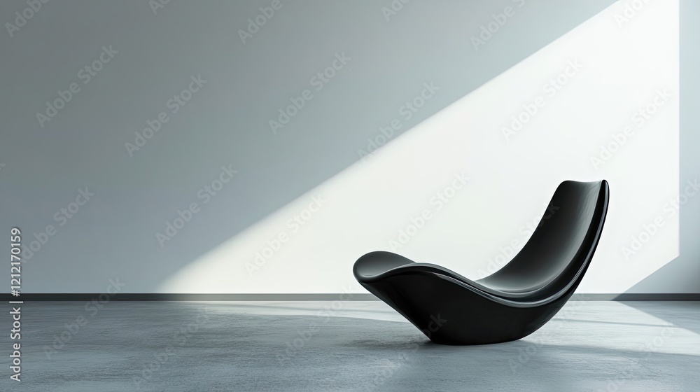 Sticker Modern Black Chair in Minimalist Room Setting