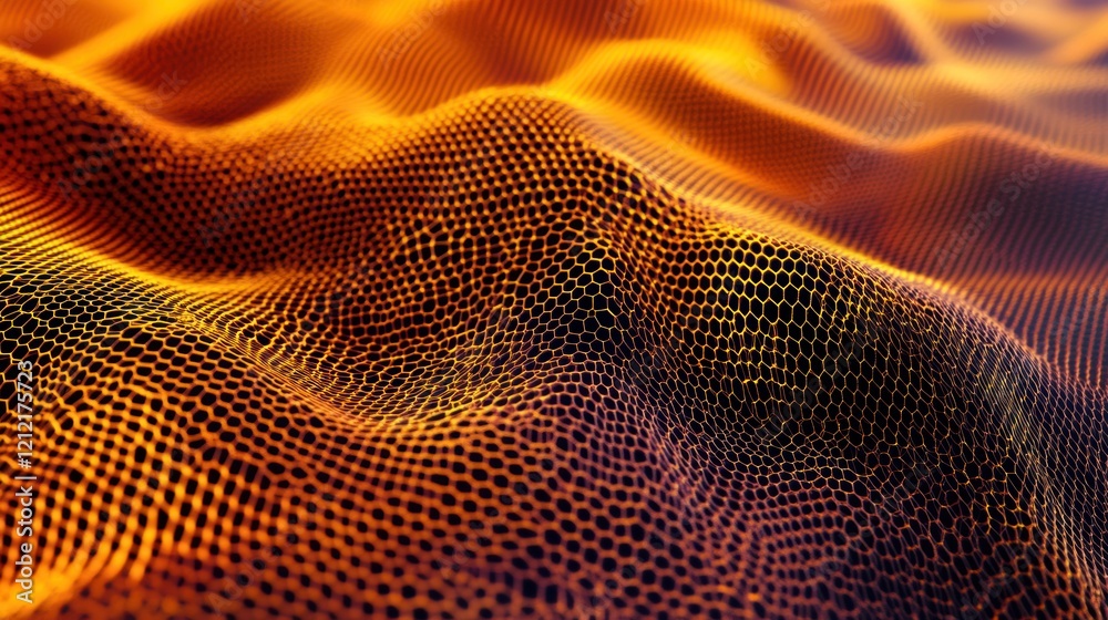 Poster hexagon grid patterns designed as an abstract science background for technological applications.