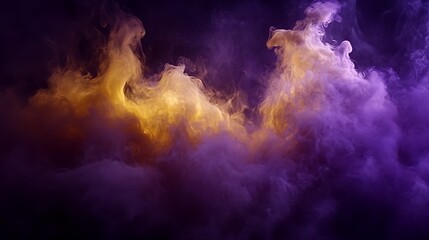 Fototapeta premium Abstract Purple and Orange Smoke Swirls