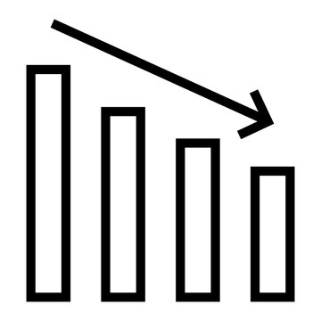 Decrease Diagram Loss vector icon