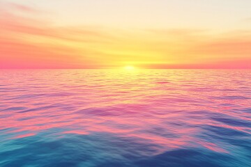 Fototapeta premium Serene Sunset Over Calm Ocean Waters