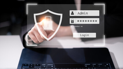 Password privacy security cybersecurity technology login protection concept