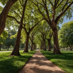 Trees in park.