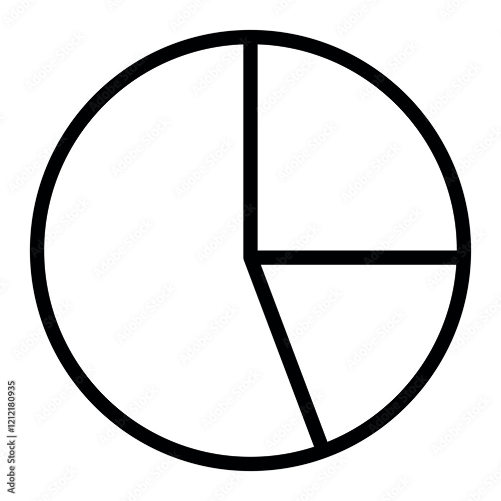 Poster Chart Graph Pie vector icon