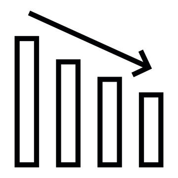 Decrease Diagram Loss vector icon