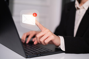 Electronic mail new email notification message communication technology digital online concept