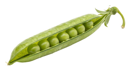Green pea pod isolated on a white background