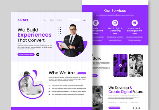 Digital Agency Landing Page Template