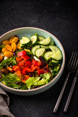 Fresh healthy organic vegetable salad