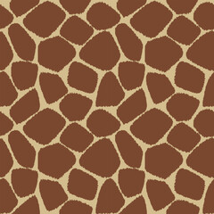 Obraz premium Giraffe skin seamless pattern. Vector illustration for fabric, bed linen, wallpaper, background, packaging, cover
