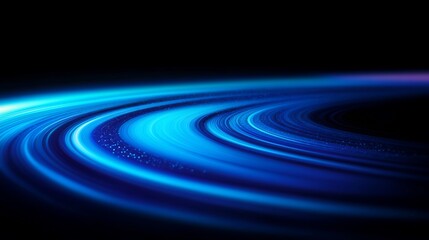 Fototapeta premium Abstract Blue Light Trails Swirling Dynamically. AI Generated